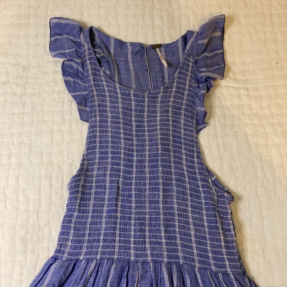 Free people blue and white striped maxi dress. - Picture 2 of 4